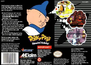 Porky Pig's Haunted Holiday (USA) (Beta) box cover back